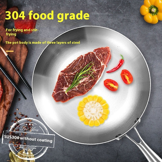 Stålpannesett i 304 rustfritt stål – Uten belegg (Non-toxic)