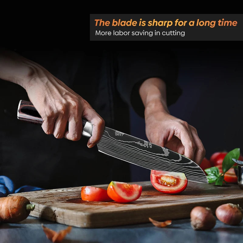 Eksklusive kjøkkenkniver med Japansk designstil, laget med presisjon med skarpe blader for deg som vil løfte matlagingen.