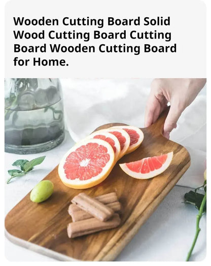 Naturlig Skjære- og Serveringsbrett i Tre med Håndtak