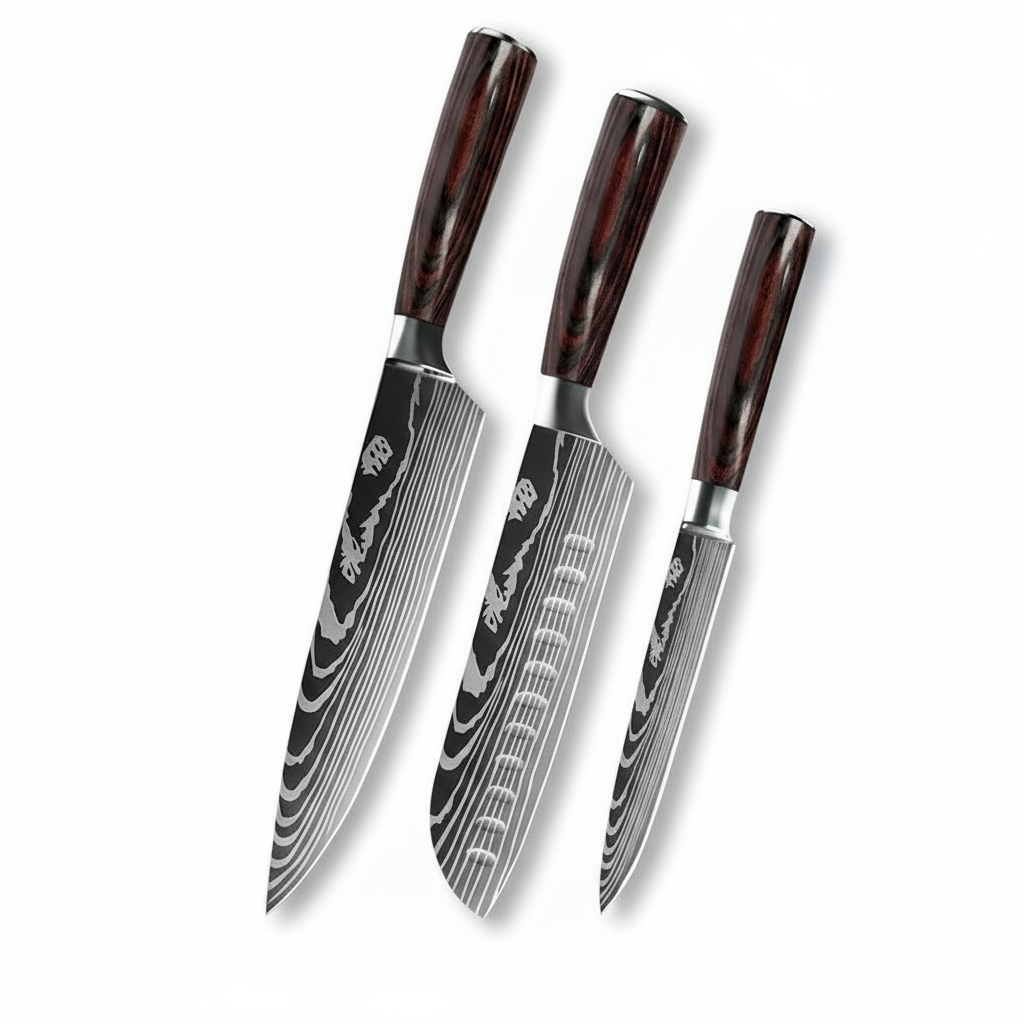 Eksklusive kjøkkenkniver med Japansk designstil, laget med presisjon med skarpe blader for deg som vil løfte matlagingen.