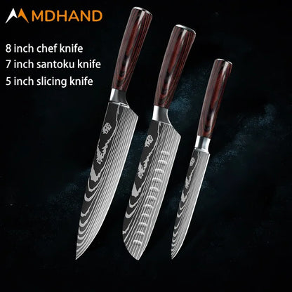 Eksklusive kjøkkenkniver med Japansk designstil, laget med presisjon med skarpe blader for deg som vil løfte matlagingen.