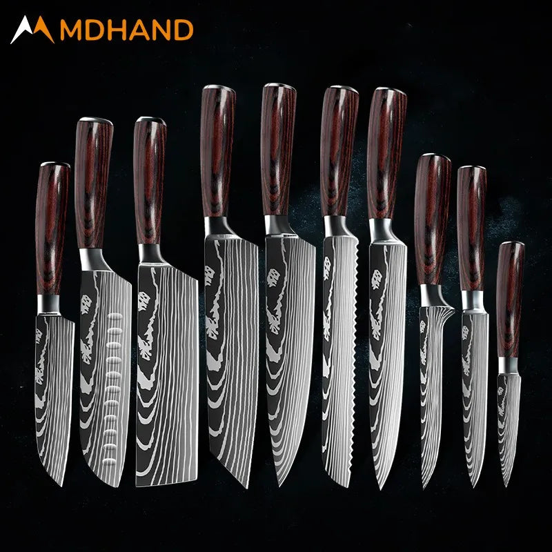 Eksklusive kjøkkenkniver med Japansk designstil, laget med presisjon med skarpe blader for deg som vil løfte matlagingen.